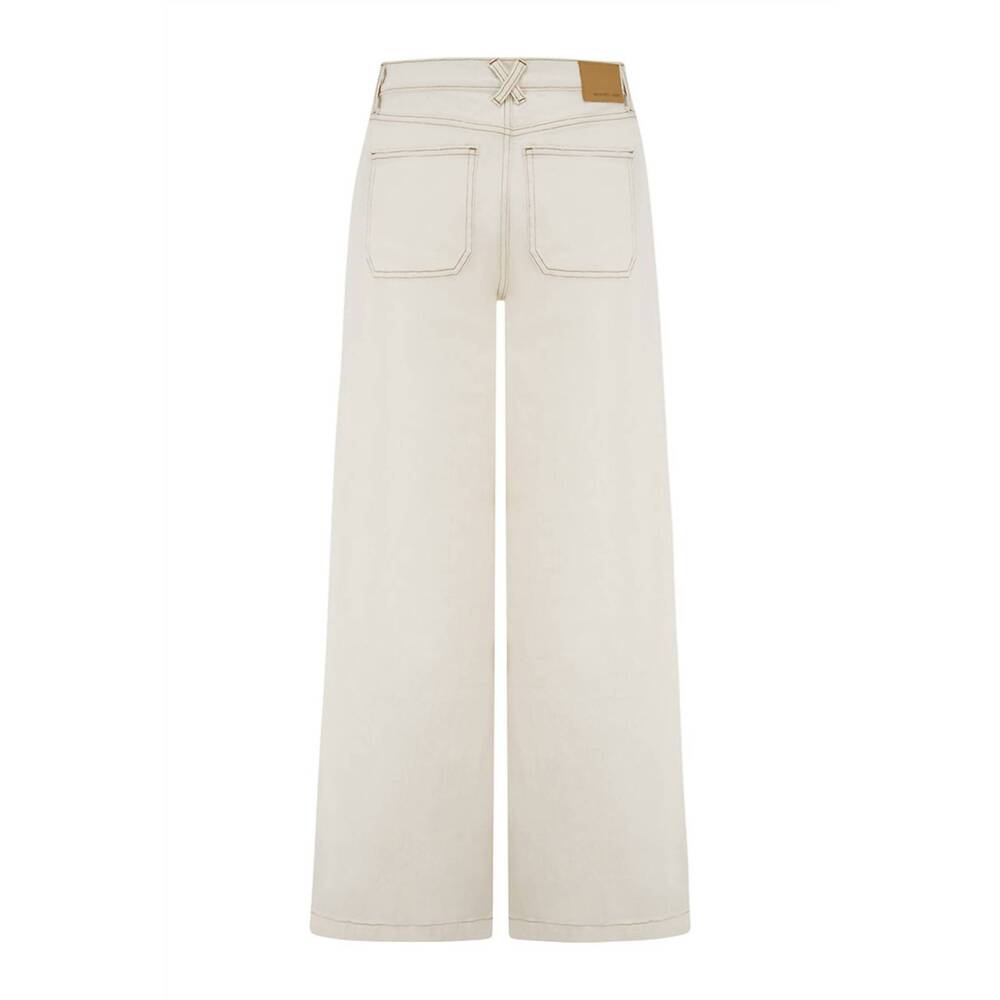 NEW SEVENTY + MOCHI bay wide leg jeans in ecru - Picture 5 of 5